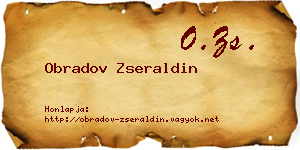 Obradov Zseraldin névjegykártya